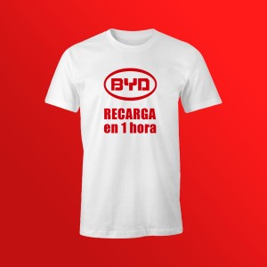 Camiseta byd carga bateria